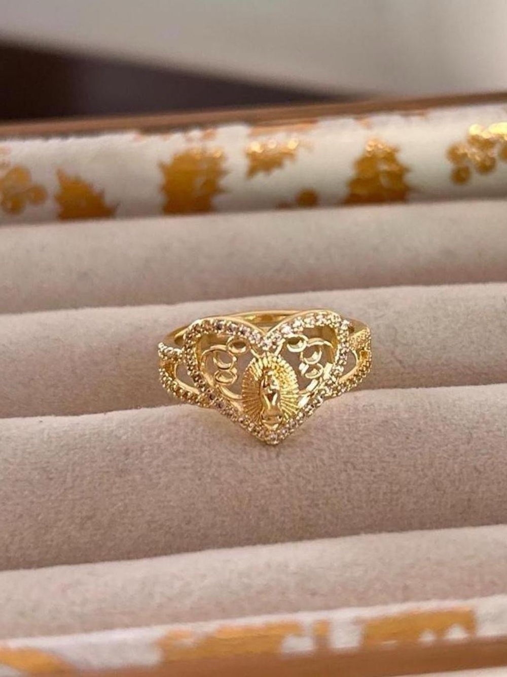 Virgin Mary Heart Ring